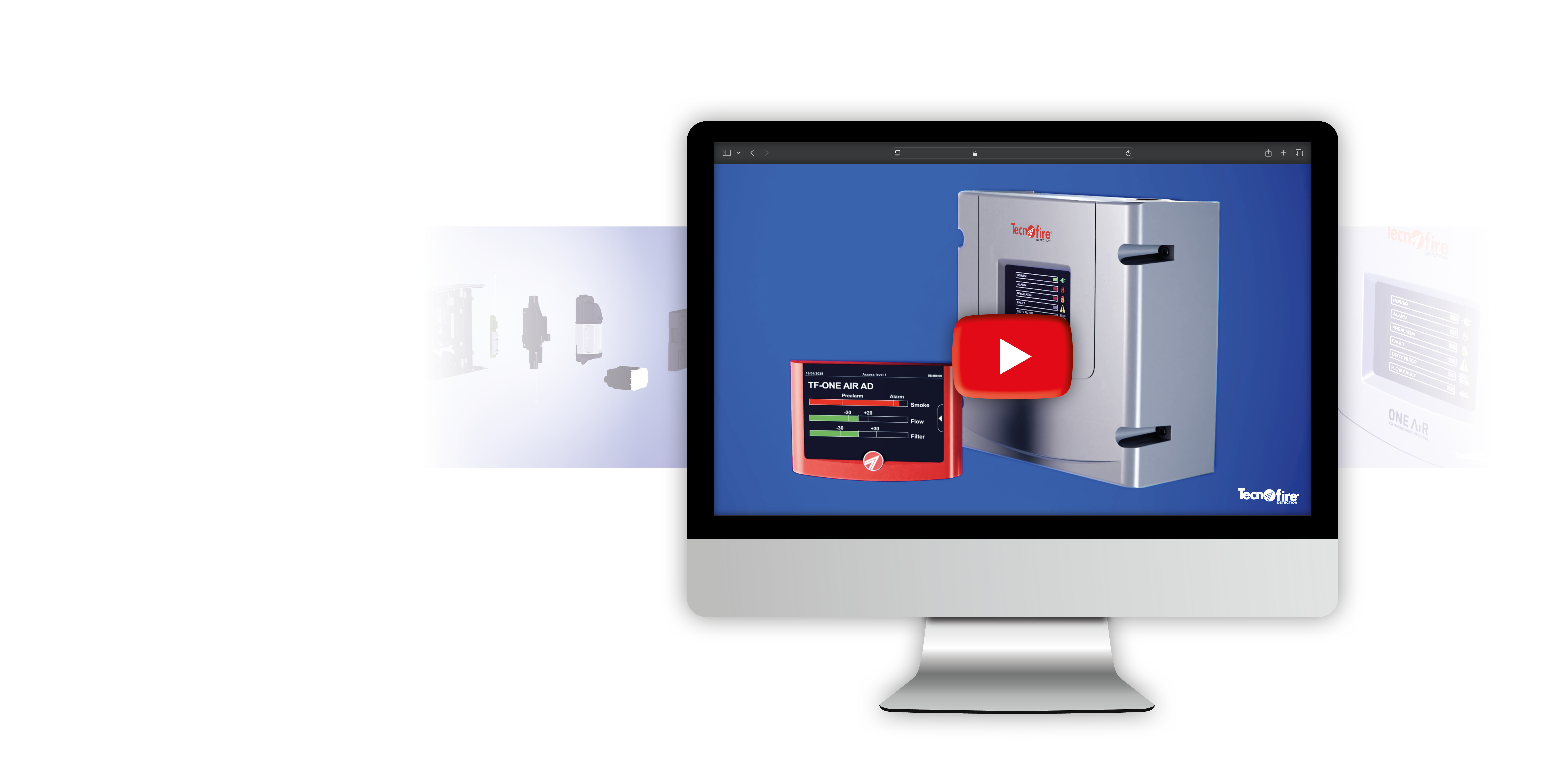 One Air - i rivelatori indirizzati e convenzionali, con ottica di rilevazione a tecnologia Laser e tecnica di campionamento Part-Flow, certificati EN 54-20 e EN 54-17